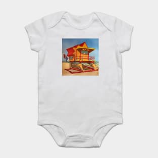 Cute Lifeguard tower in South Beach Miami Florida Baby Bodysuit